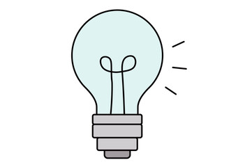 Electric power and energy concept flat vector illustration with light bulb, lightning and socket