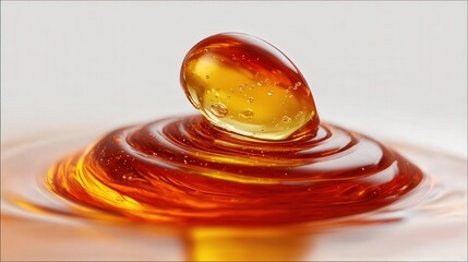 Turpentine drop isolated on white background