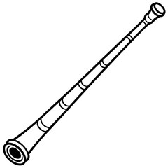 Didgeridoo line art vector
