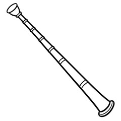 Didgeridoo line art vector