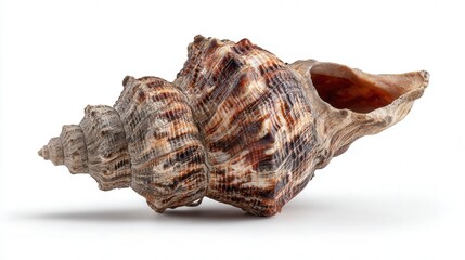 Turritella shell isolated on white background