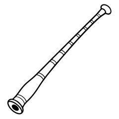 Didgeridoo line art vector