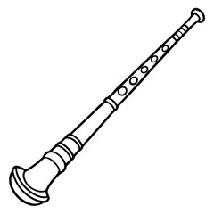 Didgeridoo line art vector