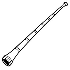 Didgeridoo line art vector