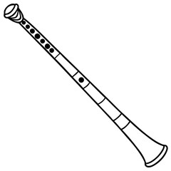 Didgeridoo line art vector