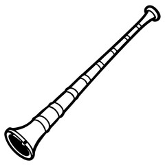 Didgeridoo line art vector