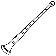 Didgeridoo line art vector