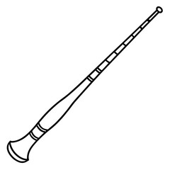 Didgeridoo line art vector