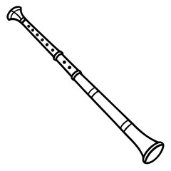 Didgeridoo line art vector