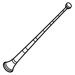 Didgeridoo line art vector