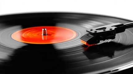 Vinyl record shard isolated on white background