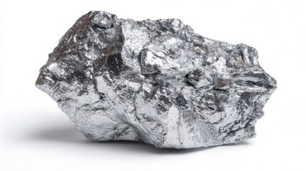 Obraz premium Zinc fragment isolated on white background