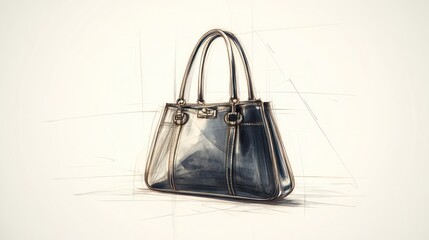 Elegant handbag sketch