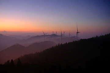 sunset in the mountains