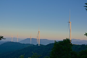 sunset in the mountains