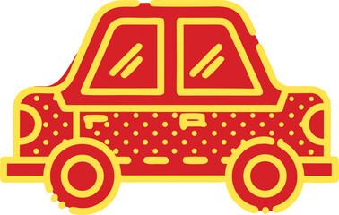 cartoon taxi car yellow texi for kids 