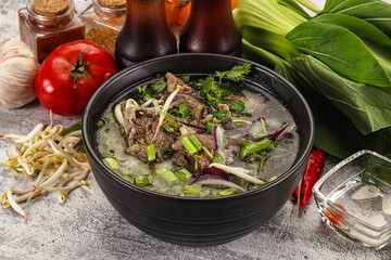 Vietnamese cuisine - Pho Bo soup with beef