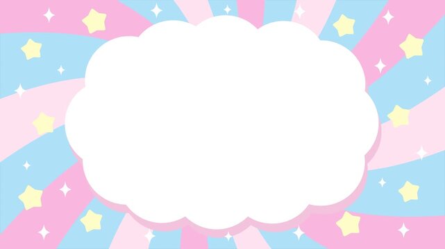 ファンシーなかわいいモコモコフレームのアニメーション