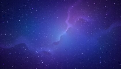 Vast Cosmic Landscape Filled with Stars and Nebula in a Magical Purple and Blue Night Sky