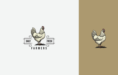 Farming house animal  badge logo .vector illustration, isolated design template