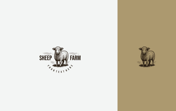 Farming house animal  badge logo .vector illustration, isolated design template