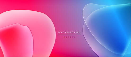 Abstract fluid shapes, vibrant colors blend. Pink, blue hues dominate design. Modern background perfect for digital projects.