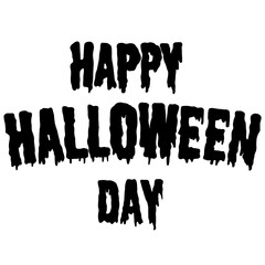 Obraz premium Happy Halloween Day in Black Solid Black Back Background