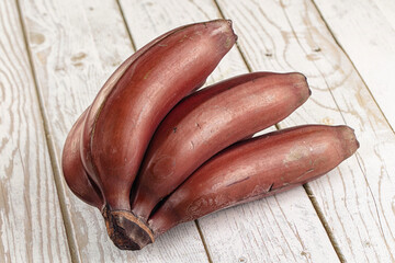 Red organic sweet banana heap