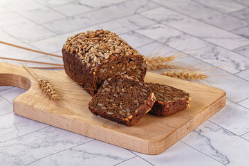 Browl rye bread with seeds