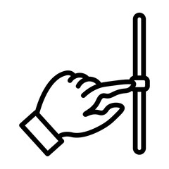 Scroll Gesture Vector Line Icon Design