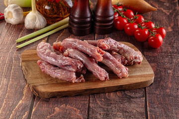 Raw chicken neck for cooking