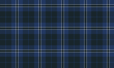 Seamless plaid pattern, navy blue, white, for designing clothes, skirts, pants, minimalist style or contemporary fashion in every season.