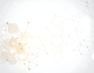 Abstract digital illustration with interconnected hexagonal shapes