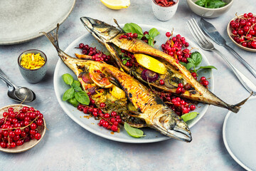 Delicious roasted fish