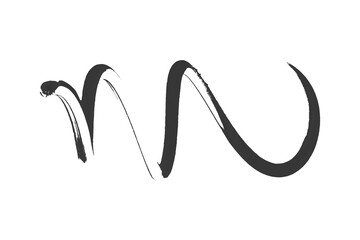 Isolated abstract paint brush stroke on transparent background. Colorful artistic texture for creative design, decoration and digital art.