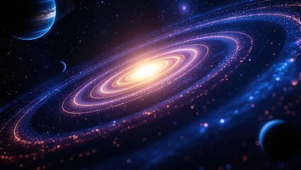 Cosmic Symphony - A Spiral Galaxys Dance of Light and Gravity.