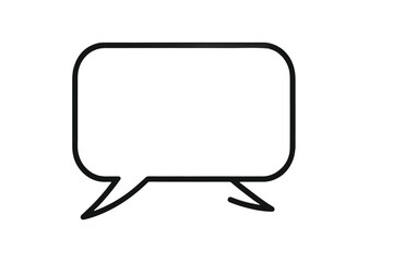 Fototapeta premium Multi-tail attribution chat bubble 16:9 transparent background Chat bubble, empty for copy