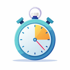 Stopwatch Illustration - Time Management and Efficiency.