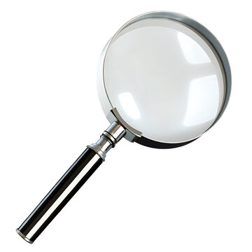 magnifying glas isolated on white background, png, ai generated