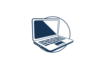 Modern laptop open for business and productivity