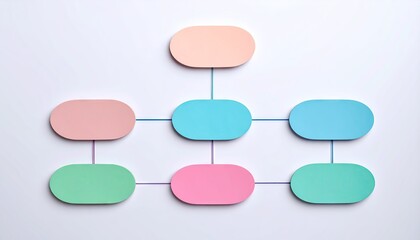 Pastel Flowchart with Rounded Nodes and Connectors