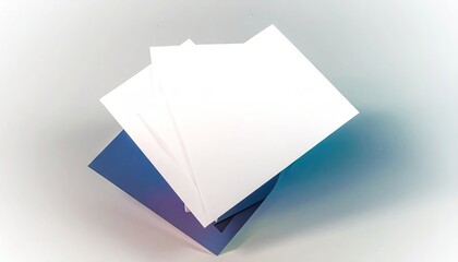 White Cards Mockup with Blue Overlay Vignette