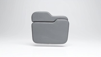 Fototapeta premium Gray Pebble Texture 3D Folder Icon