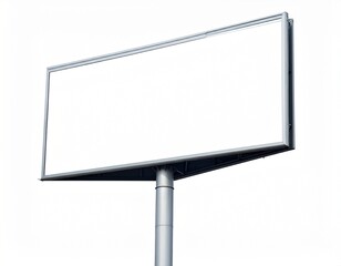 Obraz premium Large Blank Electronic Billboard Mockup on white background