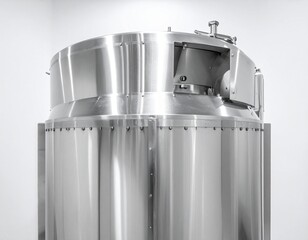 Stainless Steel Pilot Plant Reactor Unit on white background