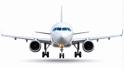 Fototapeta premium White Commercial Transport Aircraft on white background