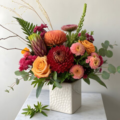 modern floral composition with elegant style