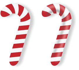 Fototapeta premium Festive Candy Canes: A delightful pairing of classic candy canes, with red and white stripes, evoking the joy and sweetness of the holiday season.