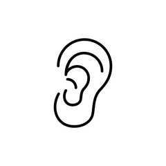 vector illustration of a human ear