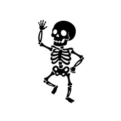 skull and bones, skeleton, siluette, illustration 